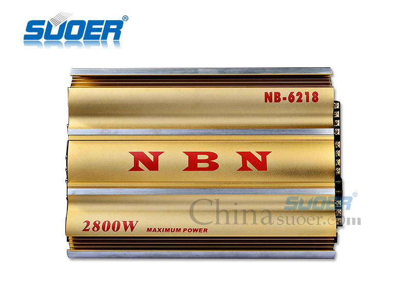 Suoer High Power 2800W Car Amplifier Car Audio Amplifier (NB-6218)