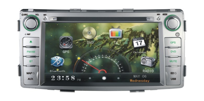 2 DIN 6.75 Inch Car DVD Player with GPS (for Toyota Vios 2014) (S240)