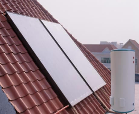 Separated Pressurized Solar Water Heater with Flat Collector