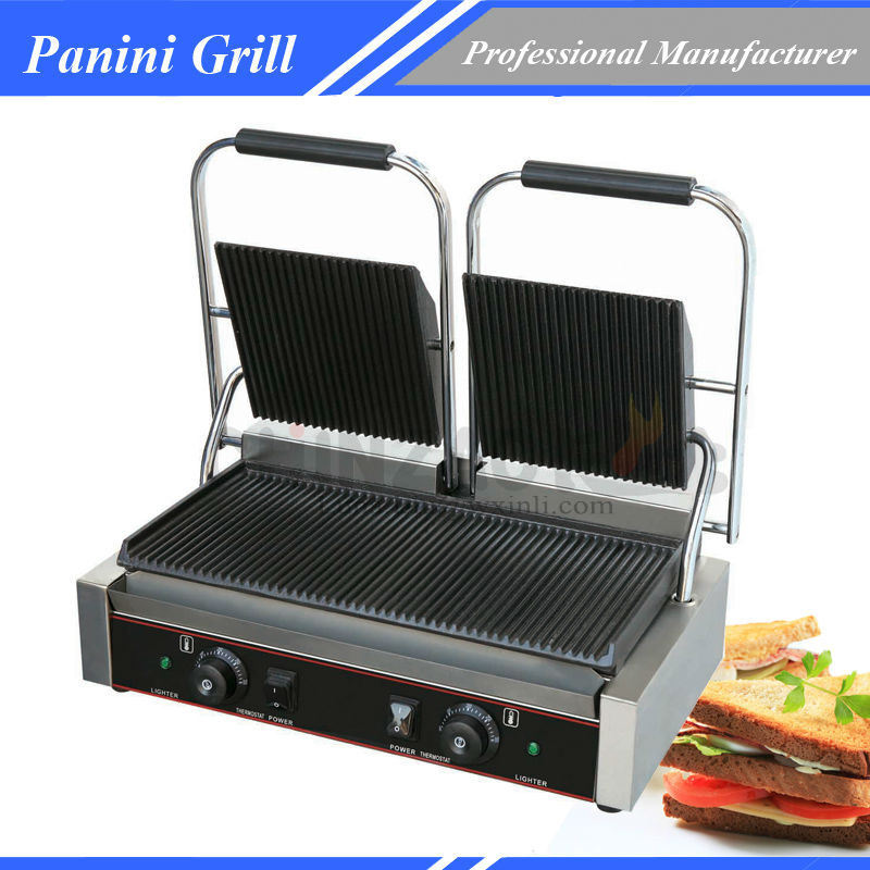 Electric Sandwich Double Grooved Grill (CHZ-810-2)