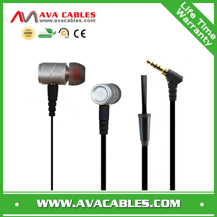 Top Quality Flat Cable Separating Metal Earphone with Mic