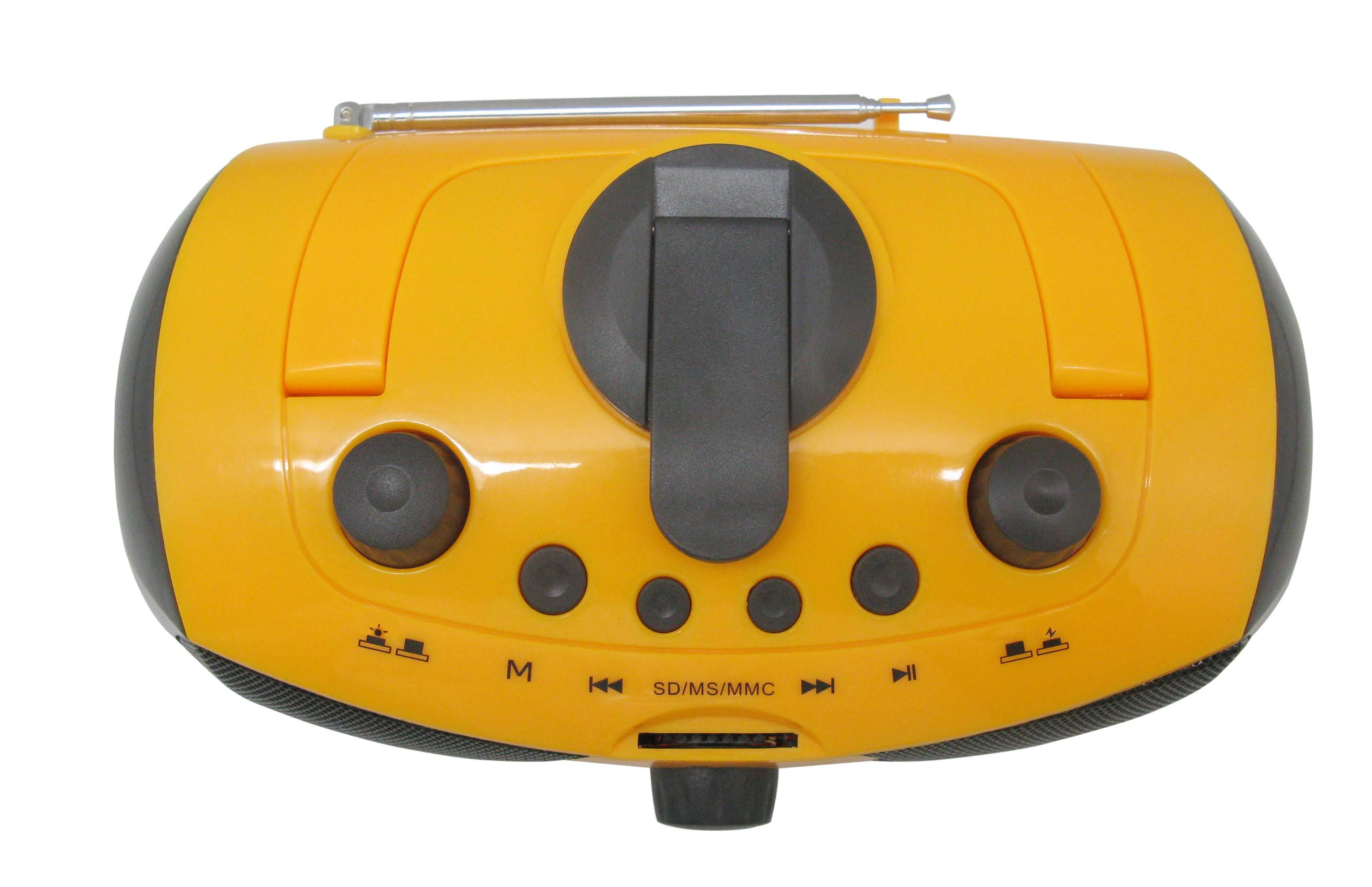 Multifunction MP3 Player & USB Crank Dynamo Lighting Radio & Emergency Charger &LED Light&Radio&DVD Player