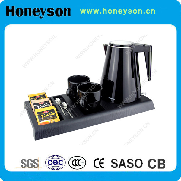 Hotel Double Shell Electric Kettle with Hospitality/Welcome Trays