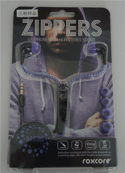 Stereo Zipper Earphone