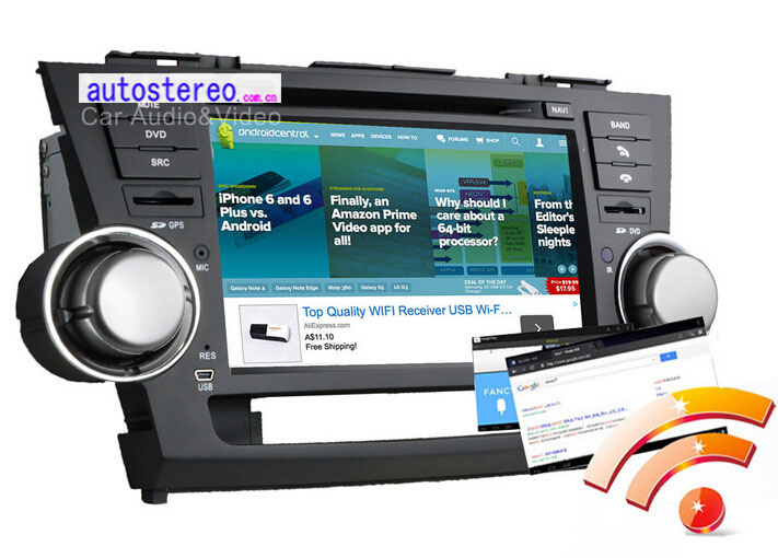 Android 4.0 Car Entertainment System for Toyota Highlander Kluger GPS Navi Multimedia DVD Player