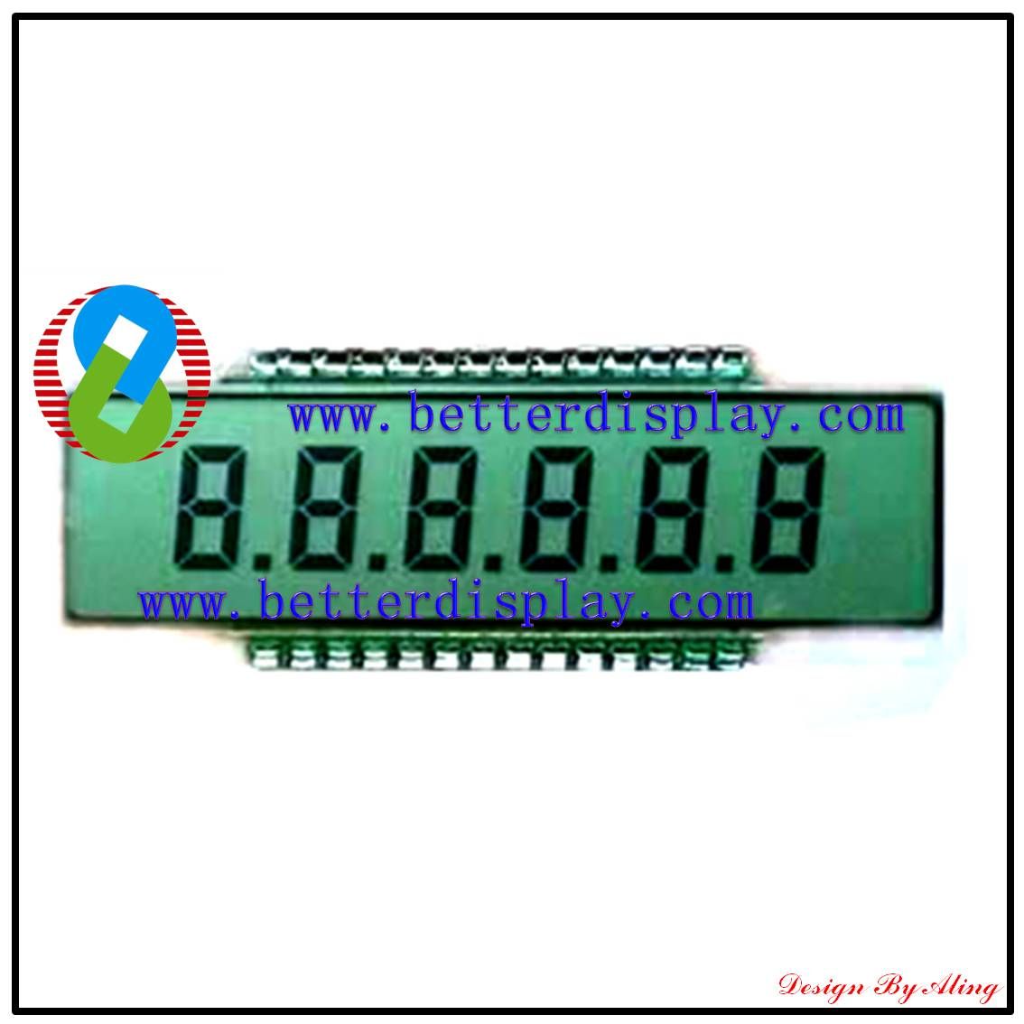 Custom Made Segment LCD Positive Display Manufacturer LCD Screen