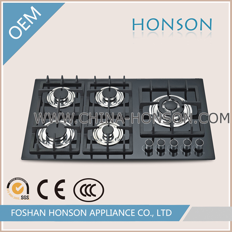 Tempered Glass Top Free Standing Gas Cooker with Ignition Switch