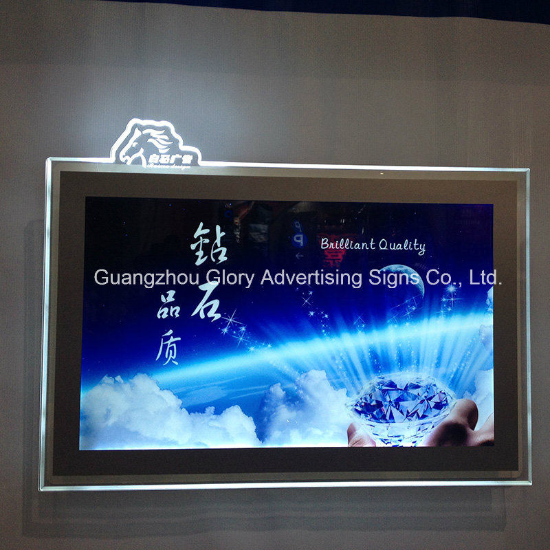 LED Crystal Light Box Frameless Acrylic Frame