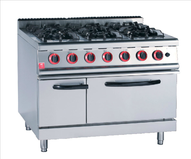 Gas Range 6 Burners with Oven (ZH-RQ-6)