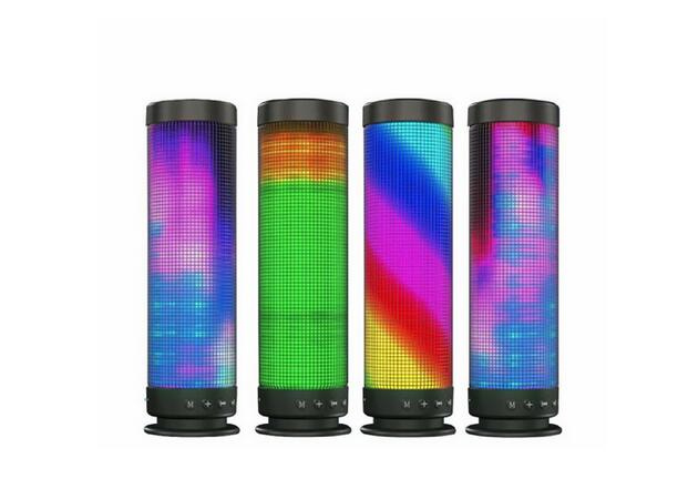 New 360 Degrees LED Wireless Bluetooth Speaker, NFC Stereo Bass 2.0 Speaker with 2300mAh Batter