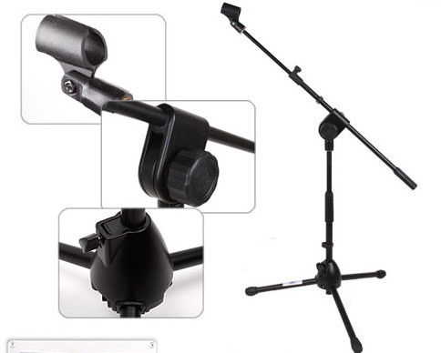 Black Microphone Stand T002b for Professional Performance