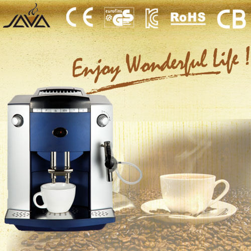 Blue Automatic Cappuccino Coffee Machine