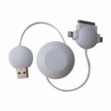3-in-1 USB Retractable Cable with Micro USB Devices