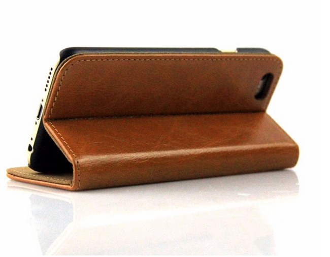 Top Quality OEM Cell Phone Case First Layer Cow Leather Case for iPhone 6 Mobile Phone Cover