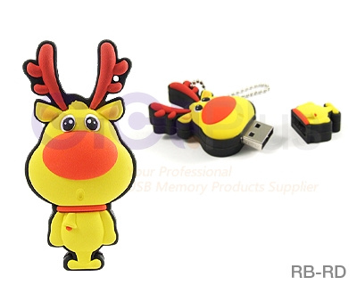 Rubber USB Flash Drive (RB-RD)