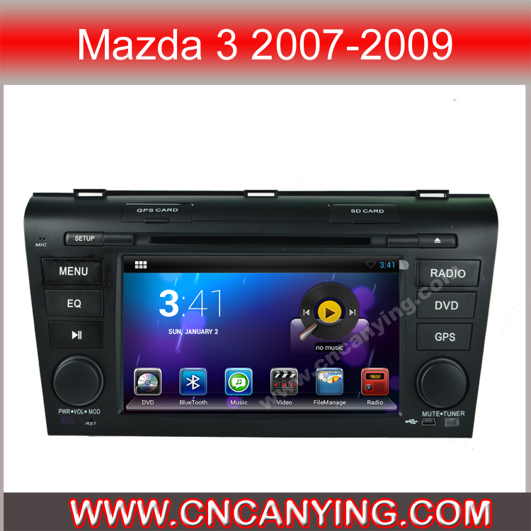 Car DVD Player for Pure Android 4.4 Car DVD Player with A9 CPU Capacitive Touch Screen GPS Bluetooth for Mazda 3 2007-2009 (AD-7638)