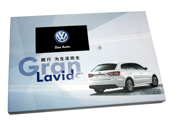 7 Inch Vide Brochure with Button