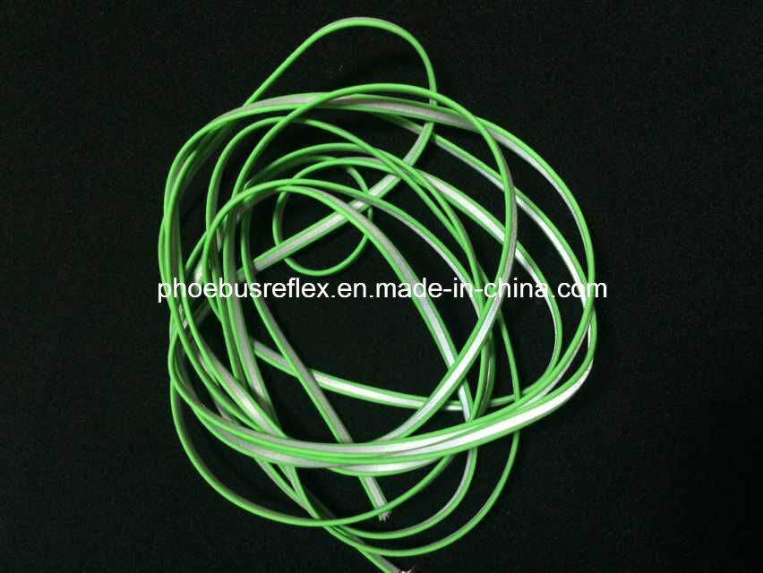 Mobile Phone Headphone Cable Visible at Night