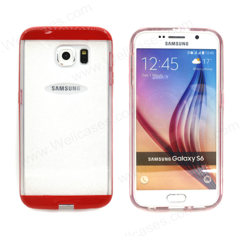 TPU Transparent Plastic Mobile Phone Case for Samsung Galaxy S6