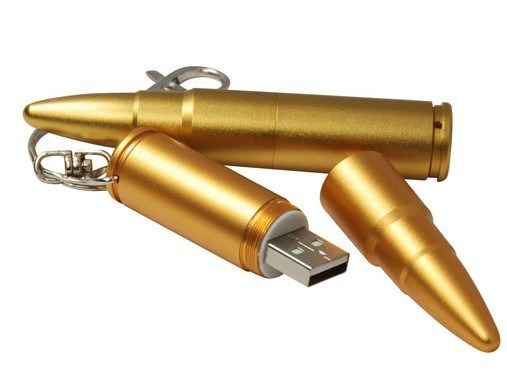 Fashion Golden Bullet USB Flash Drives