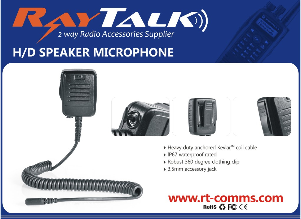 Two Way Radio IP67 Speaker Microphone