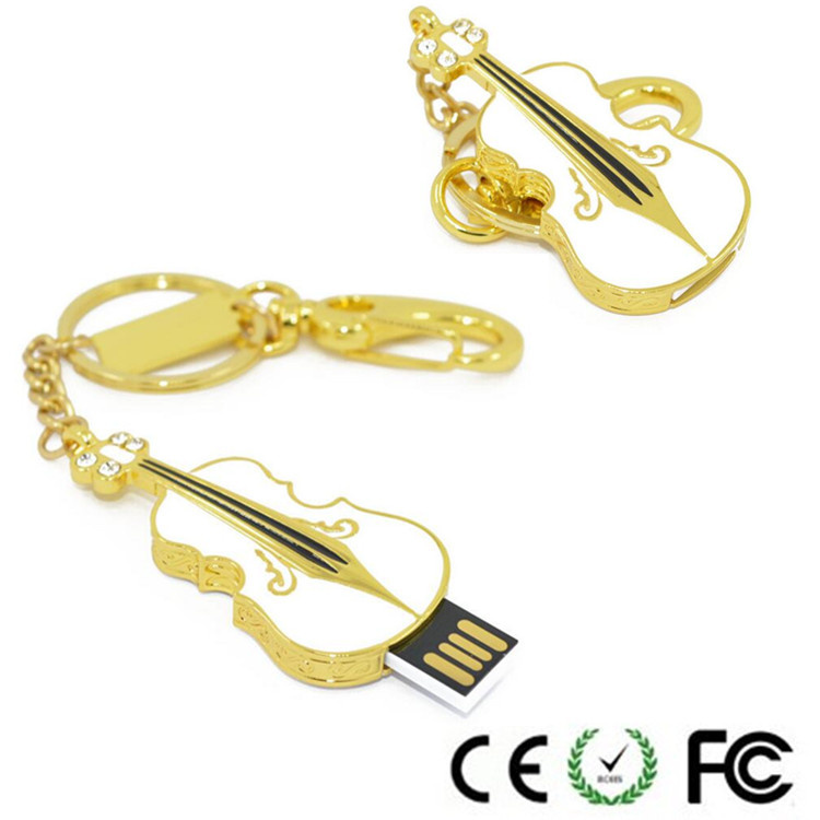 Metal Guitar Design USB 2.0 Flash Drive