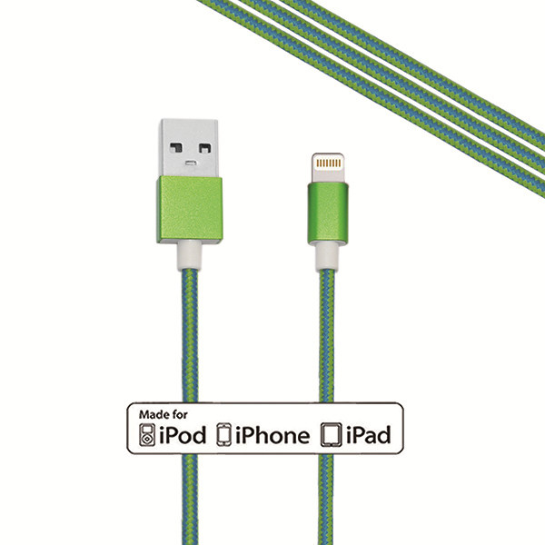 Fast Charging Speed Mfi Certified Strong Braided 1m 8pin USB Sync Charger Cable for iPhone 5/5s/6