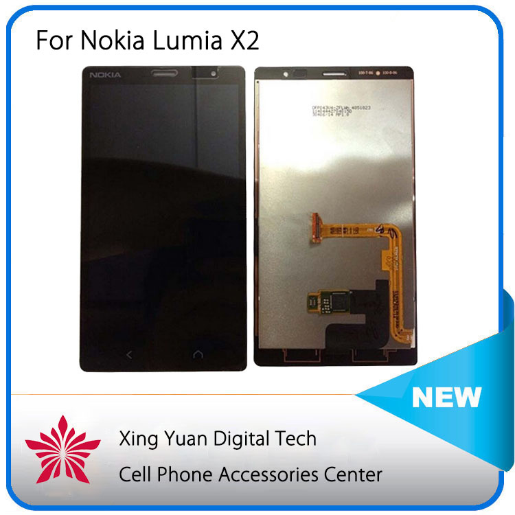 for Nokia X2 Black Full LCD Display Panel Screen Touch Screen Digitizer Glass Lens Assembly Replacement