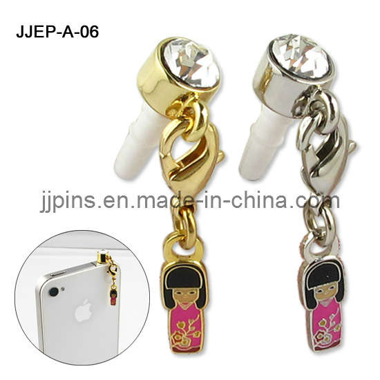 Earphone Dustproof Jack with Metal Charm