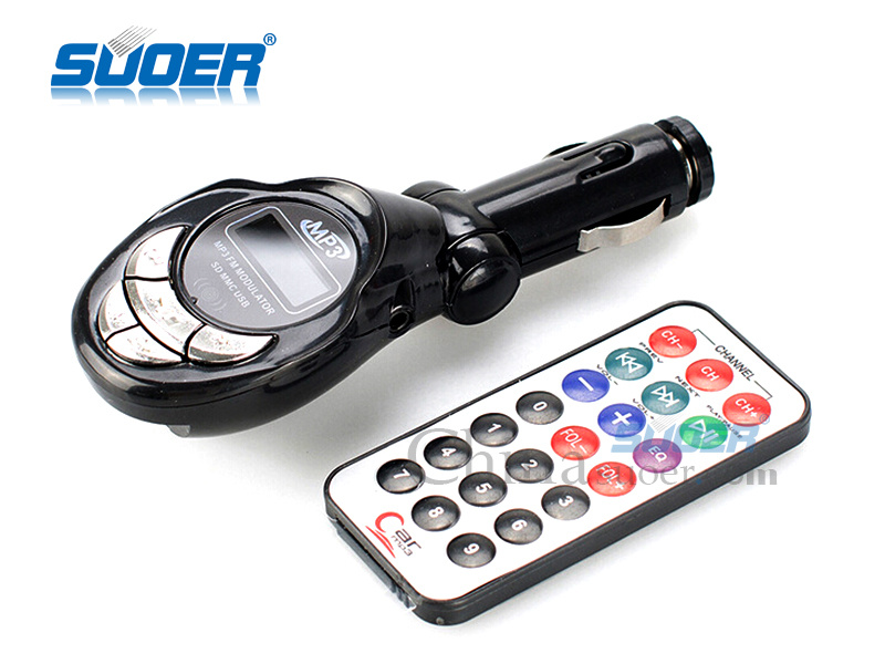 Suoer Factory Price MP3 Player for Car with 3.5mm Headphone Jack Cigarette Lighter Installed (VZ201)