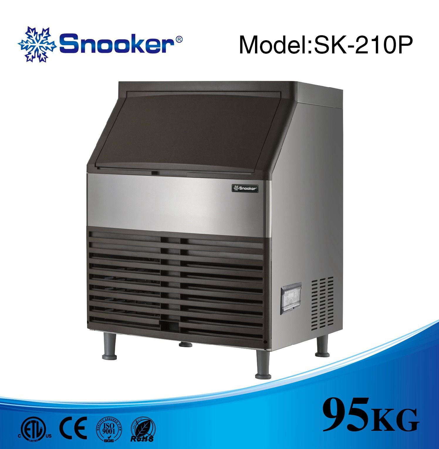 Factory Directly Ce/RoHS Certification 95kg/Day Ice Cube Maker