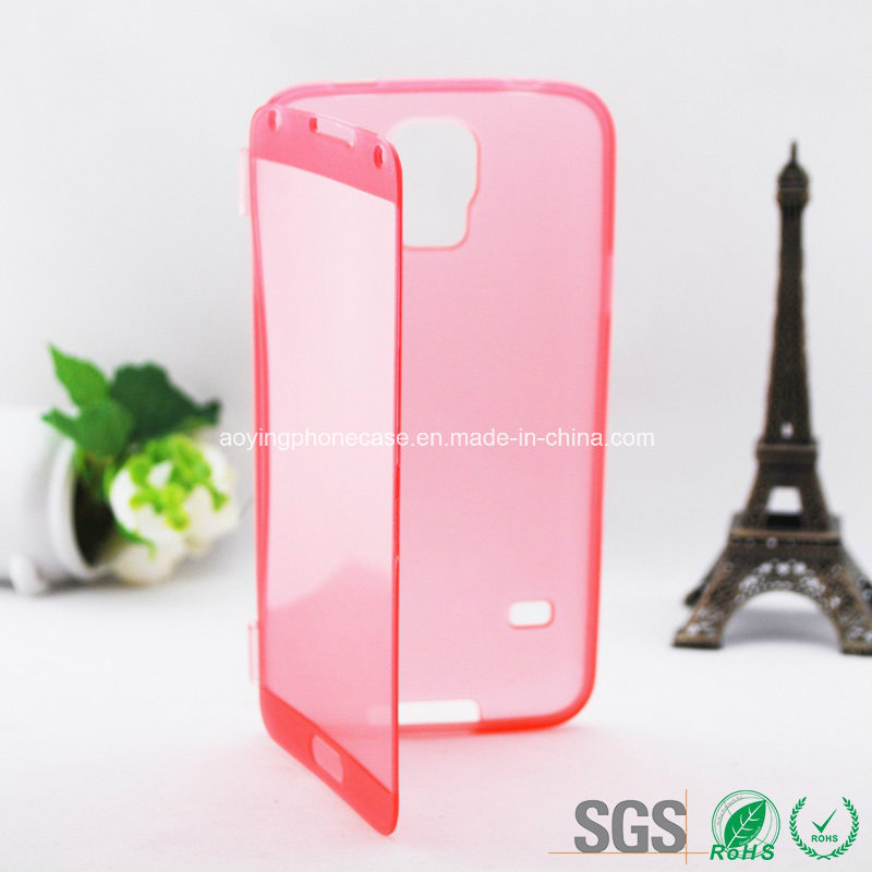 TPU Touchable Leahter Mobile Phone Case for Samsung Galaxy S5/G900
