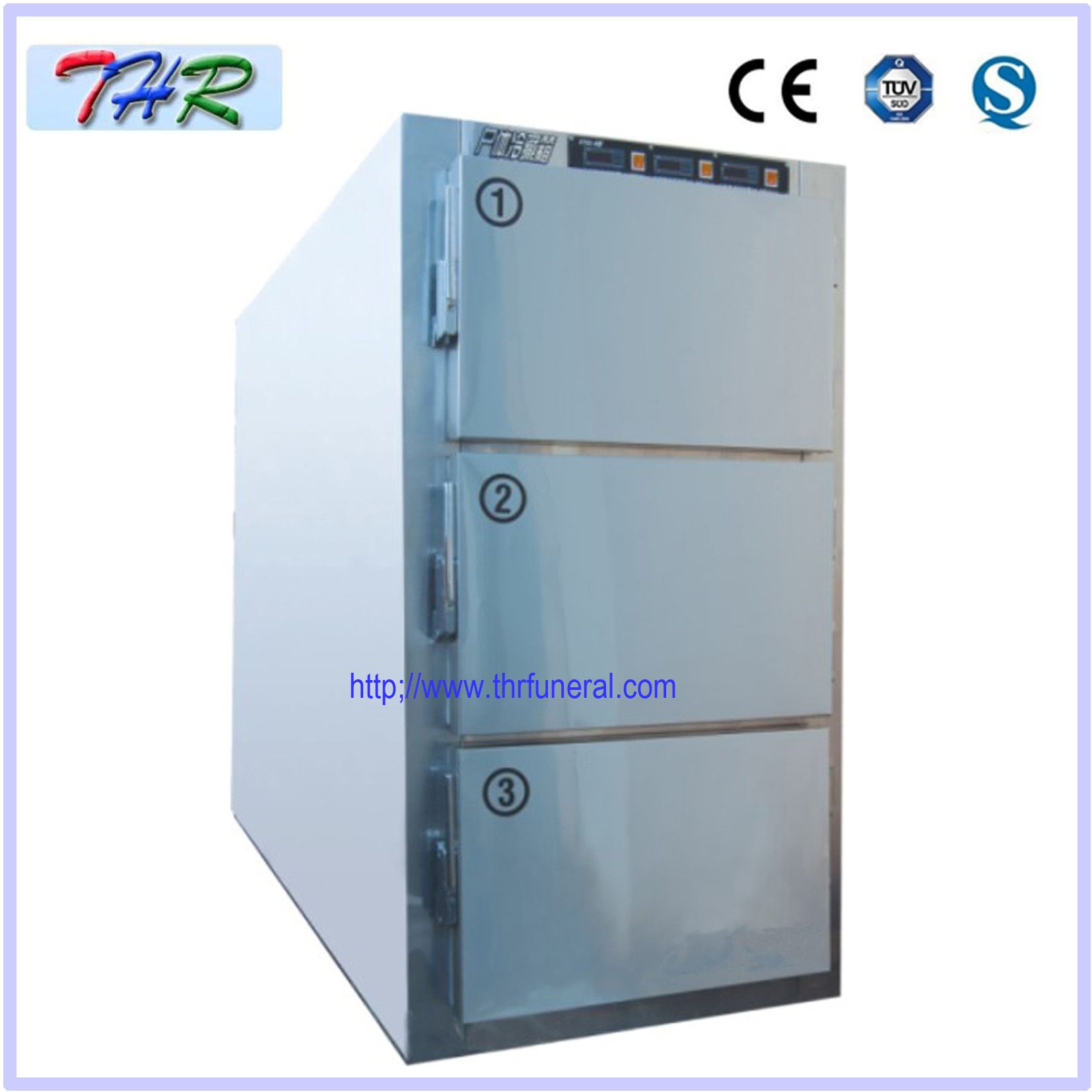 Three bodies mortuary refrigerator