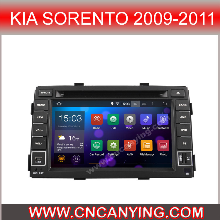 Pure Android 4.4.4 Car GPS Player for KIA Sorento 2009-2011 with Bluetooth A9 CPU 1g RAM 8g Inland Capatitive Touch Screen. (AD-9589)