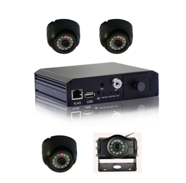 H. 264 SD Card Mobile DVR 4CH Multi-Language & Surveillance System