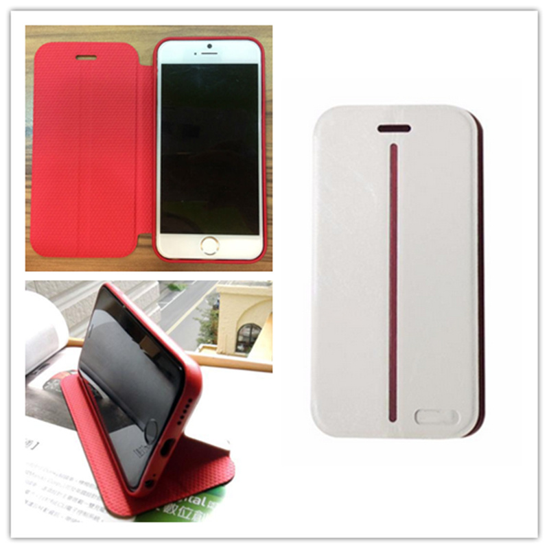 Luxury Leather Flip Mobile Cover for iPhone 6/6s Cell Phone Case