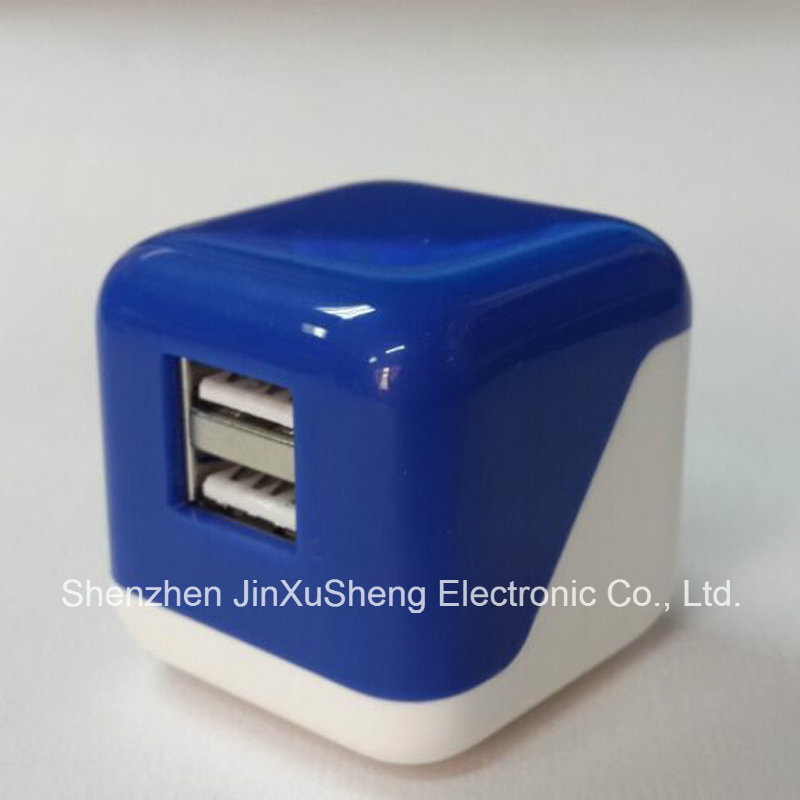 2100mA Double USB Charger for Mobile Phone and Tablet PC