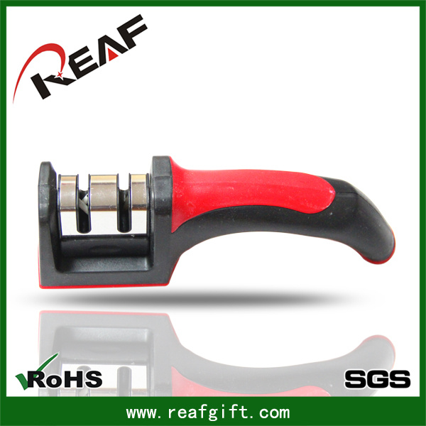 Tungsten Steel Mini Knife Sharpener with Handle 2 Stage Knife Sharpener