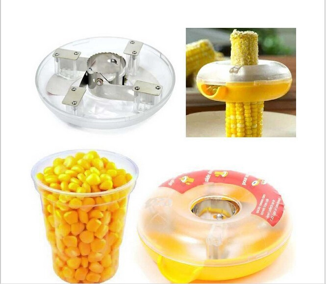 Home Kitchen Round Corn Kerneler Grain Splitter Peeler Stripper