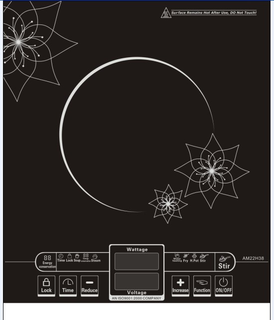 Crystal Plate Touch Control Induction Cooktop High Power Induction Cooker Plate (AM22H38-C)