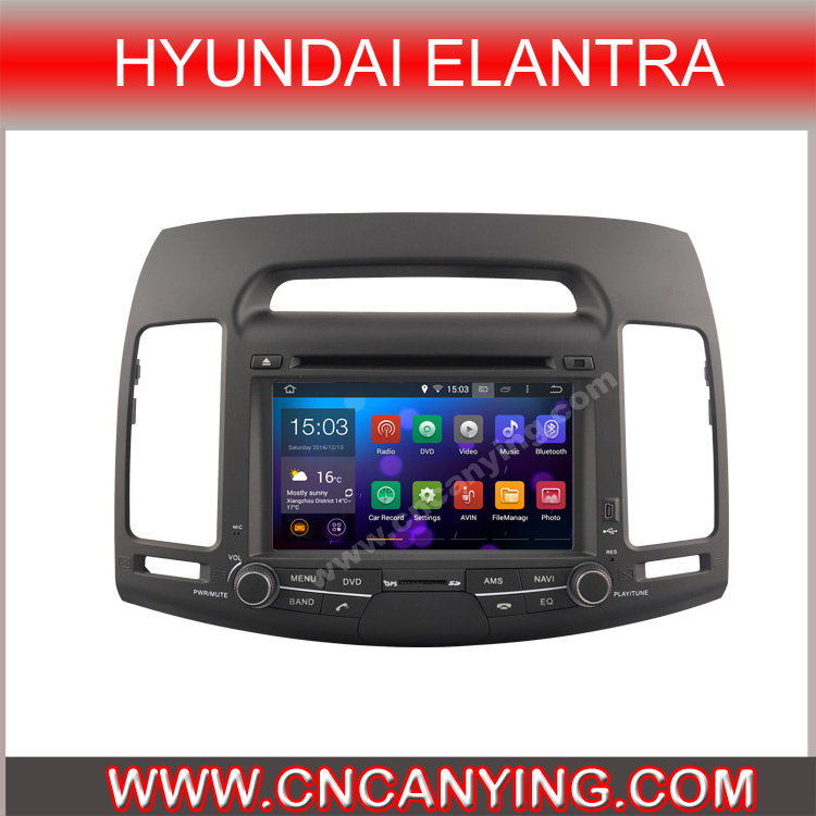 Pure Android 4.4.4 Car GPS Player for Hyundai Elantra with Bluetooth A9 CPU 1g RAM 8g Inland Capatitive Touch Screen. (AD-9556)