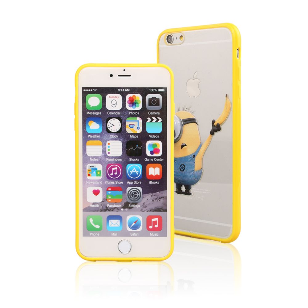 Cartoon TPU Frame Cell Mobile Phone Case for iPhone