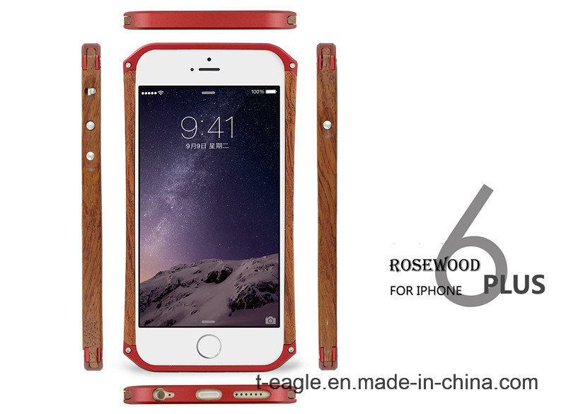 Foreign Selling Side of The Metal Frame Wooden Mobile Phone Case for iPhone6 Plus