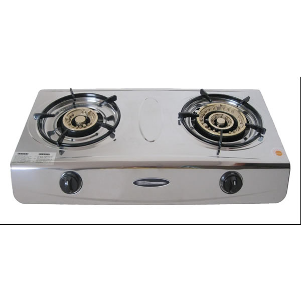 2 Burner Stainless Steel 710mm Gas Stove