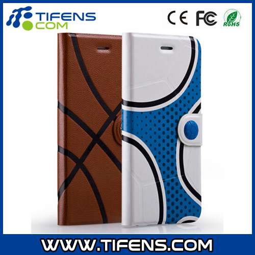 PC+TPU Phone Skin Case Flip Cover with Card Holder for iPhone 6