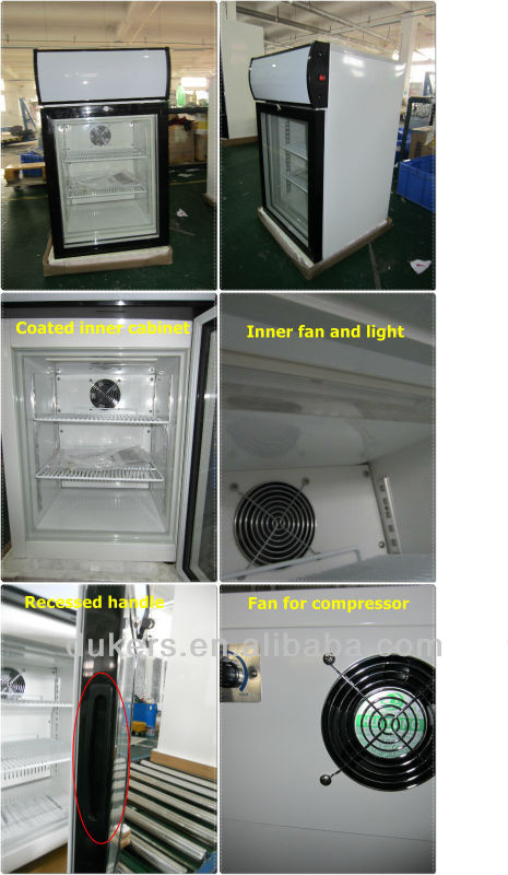 50L -Tabletop Showcase Cooler, Refrigerator, Countertop Display Cooler, Mini Display Chiller (Model: LG-50)