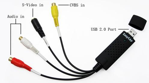 Easycap USB 2.0 TV DVD VHS Audio Video Capture Adapter