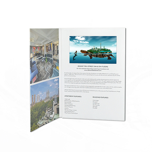 Artificial Style and Paper Material LCD Advertising Display
