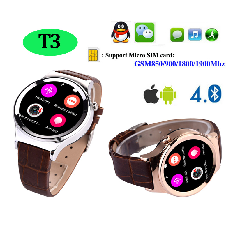 Bluetooth Smart Watch with SIM Card Slot (T3)