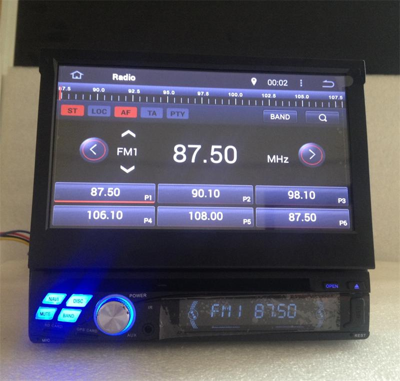 in-Dash 7 Inch Single DIN Touch Screen Android 4.4.4 Car DVD Player Gp-8600 +WiFi+3G+GPS+FM+Bluetooth and Ect
